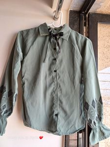 Women Formal Shirt With Cute Lace👔🎀🎗