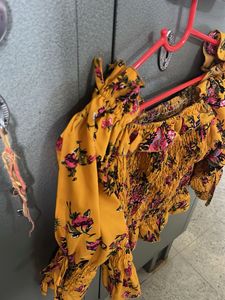 Floral Smocked Crop Top