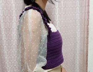 Cotton Crochet Summer Crop Top. Cute And Neat Look