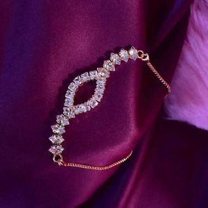 Brass, Glass Crystal Gold-plated Bracelet