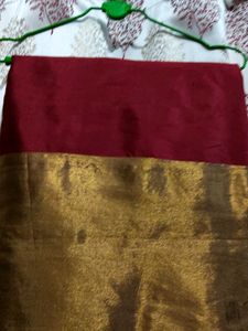 Elegant Maroon Traditional Saree♥️