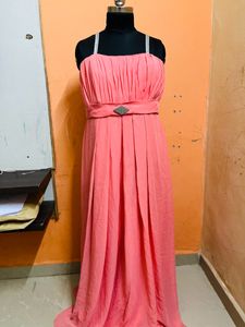 Peach Party Wear Gown Xl size