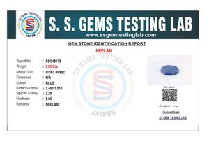 5.80 CTS. Original Blue Sapphire (Neelam/नीलम) Gem