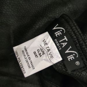 Black Faux Leather Skirt