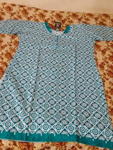 Floral Print Cotton Kurti - 3XL