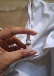 White Tie-Back Mini Dress