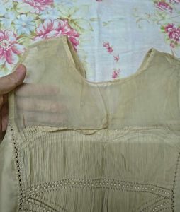 Beige Sleeveless Top