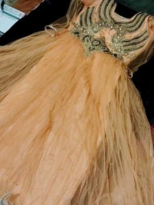 Elegant Peach Ethnic Gown🥰