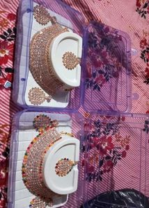 Necklace Set With Maang Tikka For Wedding Party