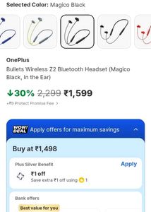 One Plus Bullets Wireless Z2 (Magico Black)