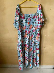 Smocked A Line Dress