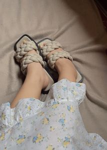 H&amp;M Braided Strap Slides - Size 3