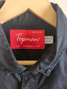 Topman Black Long Sleeve Shirt