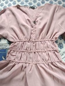 Cute Dusty Rose💗 V-Neck Top (With👖)