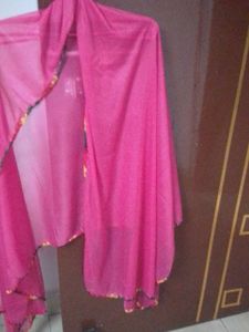 Pink Embellished Dupatta