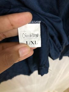 Hica De Fuego Blue Long Sleeve Top