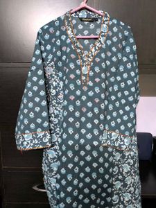 Floral Printed Pure Cotton Kurta