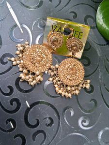 Statement Pearl &amp; Rhinestone Drop Earrings