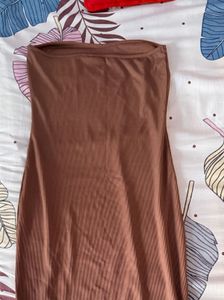 Brown Bodycon Dress with Cardigan