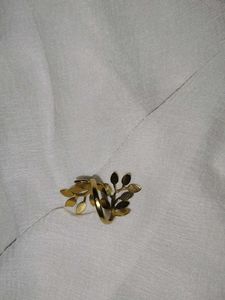 18k Gold Plated Leaf Finger Ring