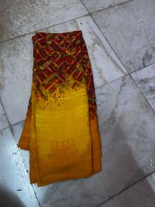combo of 2 sarees with red blouse