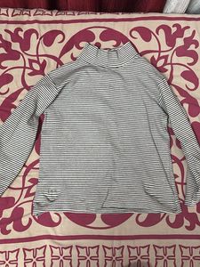 Striped Turtleneck Top