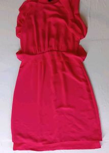 Pink Layered Midi Dress
