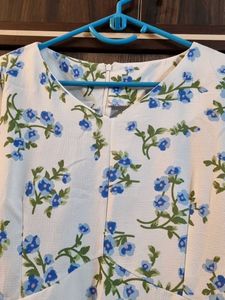 Floral Print Peplum Top
