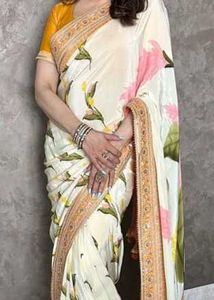 BEAUTIFUL SOFT CHINNON SILK SAREE