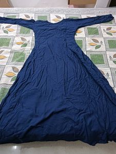 Navy Floral Embroidered Maxi Dress