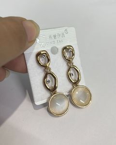 White Pearl And Golden Earrings