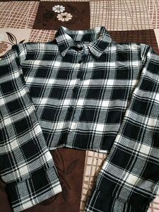Crop Check Shirt For Women