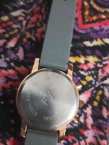 Patterned Dial Grey Watch
