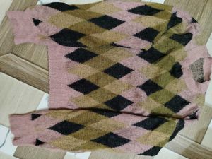 Retro Diamond Pattern Sweater