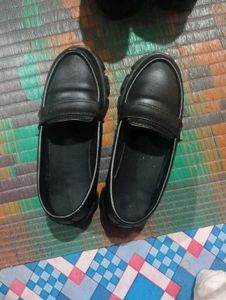 Black Leather Loafers