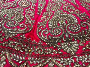 Pink &amp; Gold Embroidered Bridal Lehenga