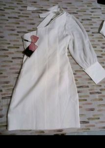 Mini White One Piece With Side Zip