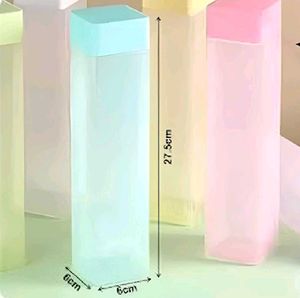 Frosty Plastic Square Water Bottle (Pack Of 6)