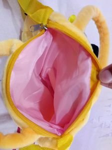 Cute Yellow Furry Minion Bag For Kids...