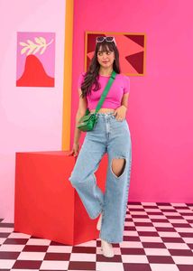 Pink Crop Top - Stylish &amp; Trendy