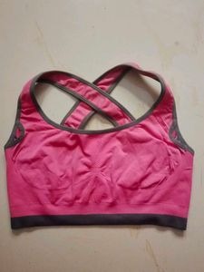 Pink Sports Bra