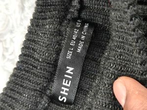 Distressed Black Knit Sweater