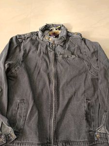 Roadster Gray Denim Jacket, XXL Size