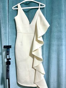 Elegant White Ruffle Dress