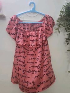 Peach Off Shoulder Top
