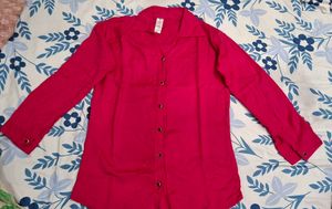 Pink Button-Up shirt