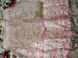 Light Pink Unstitched Lehanga