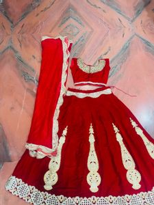 Velvet Lehenga Set