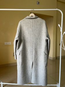 Elegant Grey handmade Trench Coat