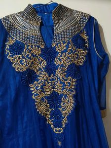 Blue Embroidered Kurta Set